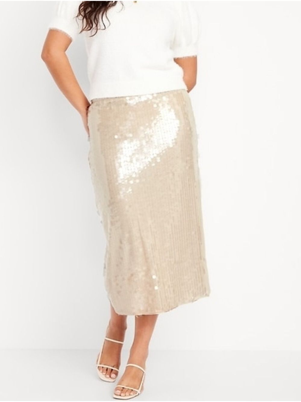 XXL • Old Navy • High-Waisted Sequin Midi Pencil Skirt